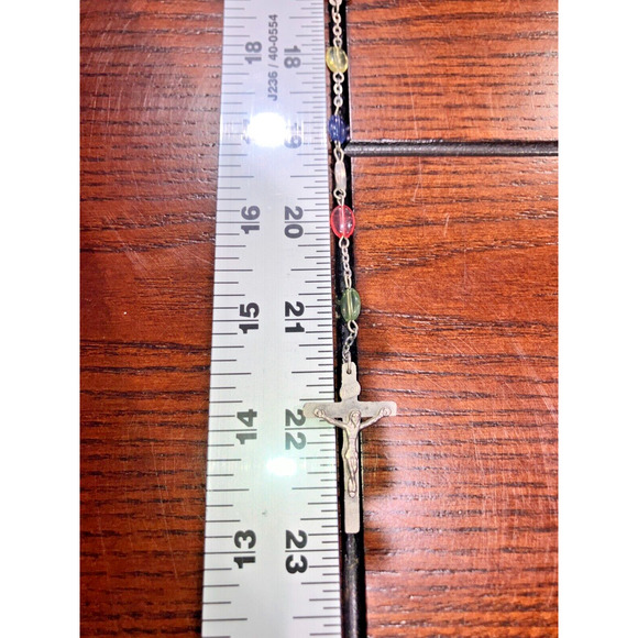 St Labre Indians Multicolored Rosary Beads 22 7/8 Inch Necklace! - Picture 12 of 12